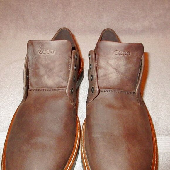 ECCO Mens Shoes Size 12 London Plain Toe Tie Oxford Comfort Mocha Nubuck Leather - Picture 5 of 12